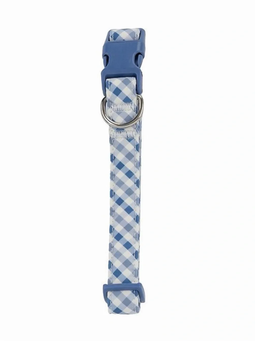 Blue Gingham Check Pet Collar
